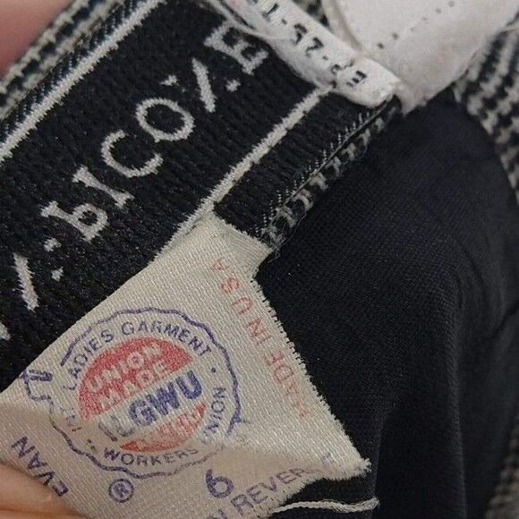 Vintage Evan Picone Houndstooth Pencil Skirt Size 6 Pockets Secretary Academia - Picture 9 of 9